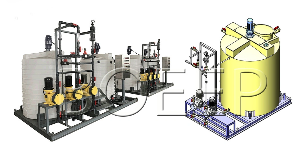 Manual Chemical Preparation and Dosing System Used for Water Treatment Plant