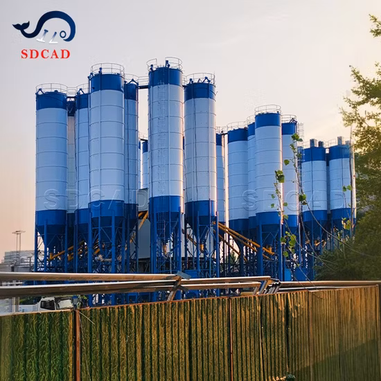 Silo de stockage pour ciment/cendres volantes/poudre de chaux